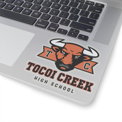 TC Toro Block Head Sticker – Tocoi Creek Bull Mascot Decal