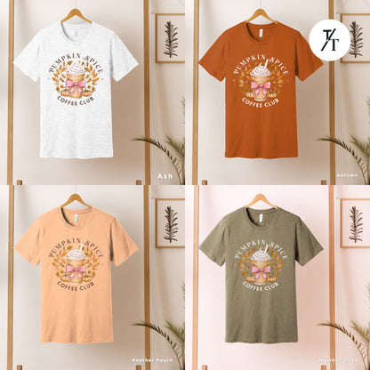 Pumpkin Spice Coffee Club Shirt Fall Halloween Gift Tee