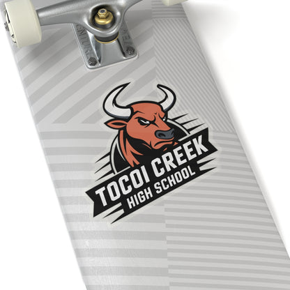 Angled Toro Mascot Sticker – Tocoi Creek Spirit Decal
