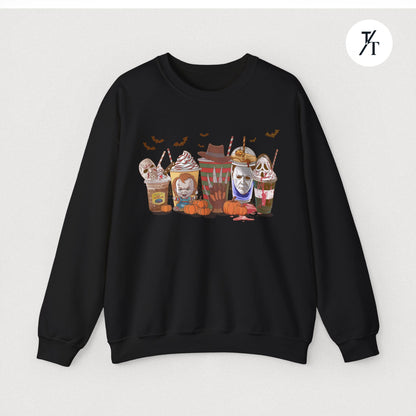 Horror Characters Coffee Sweatshirt