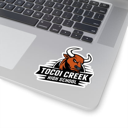 Angled Toro Mascot Sticker – Tocoi Creek Spirit Decal