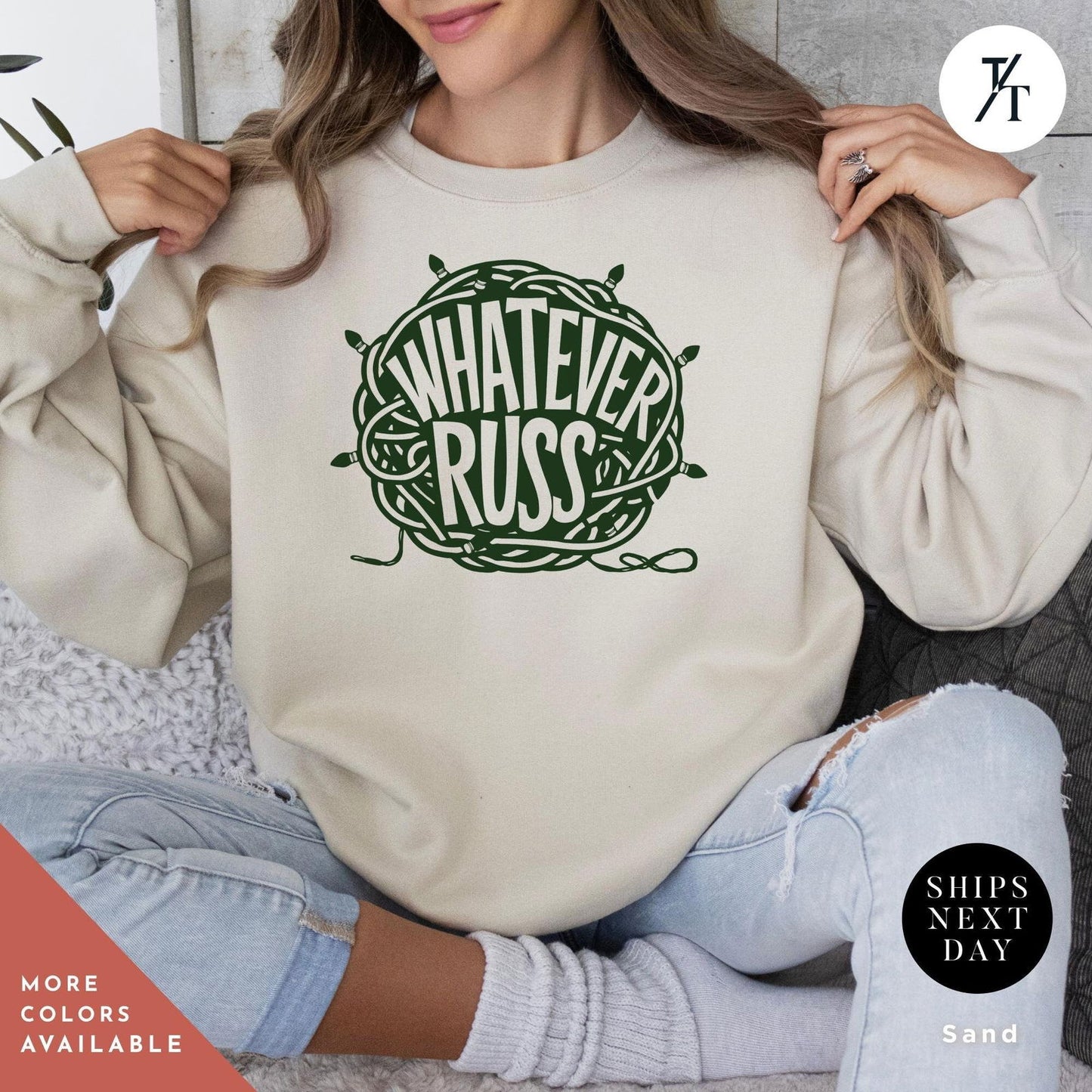 Christmas vacation Sweatshirt Retro 90s National lampoons Christmas Sweatshirt Funny Clark Griswold Movie Quote Shirt Whatever Russ Grizwold - Trendy/Timeless Studio