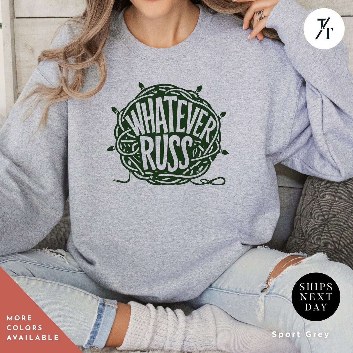Christmas vacation Sweatshirt Retro 90s National lampoons Christmas Sweatshirt Funny Clark Griswold Movie Quote Shirt Whatever Russ Grizwold - Trendy/Timeless Studio