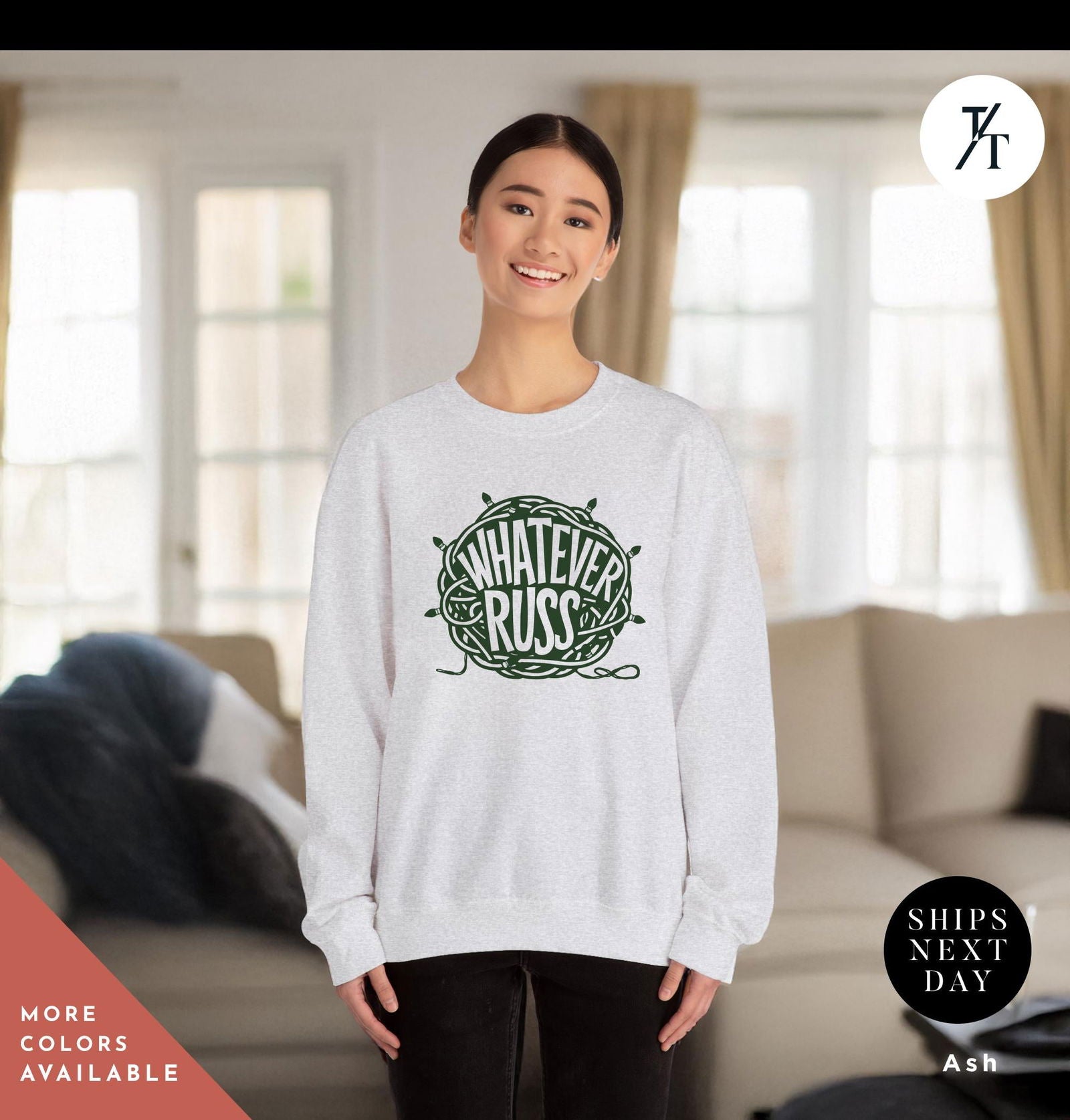 Christmas vacation Sweatshirt Retro 90s National lampoons Christmas Sweatshirt Funny Clark Griswold Movie Quote Shirt Whatever Russ Grizwold - Trendy/Timeless Studio