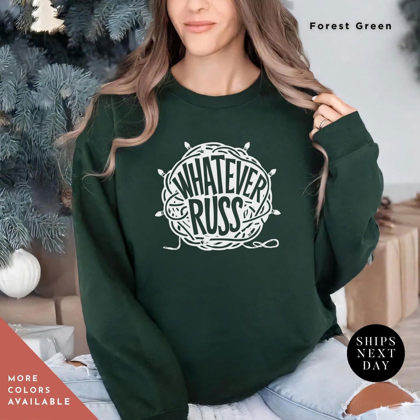 Christmas vacation Sweatshirt Retro 90s National lampoons Christmas Sweatshirt Funny Clark Griswold Movie Quote Shirt Whatever Russ Grizwold - Trendy/Timeless Studio