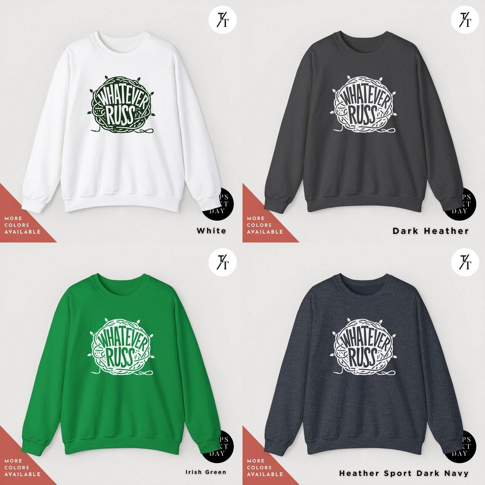 Christmas vacation Sweatshirt Retro 90s National lampoons Christmas Sweatshirt Funny Clark Griswold Movie Quote Shirt Whatever Russ Grizwold - Trendy/Timeless Studio