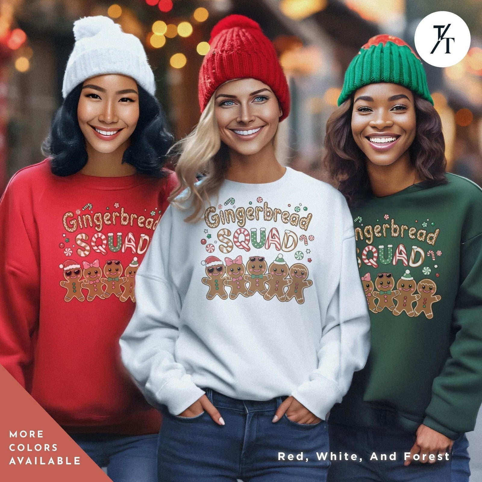 Family Matching Christmas Sweatshirt Womens Christmas Sweater Xmas Crewneck Pullover Xmas Tree Holiday Sweaters Kids Youth Toddler - Trendy/Timeless Studio