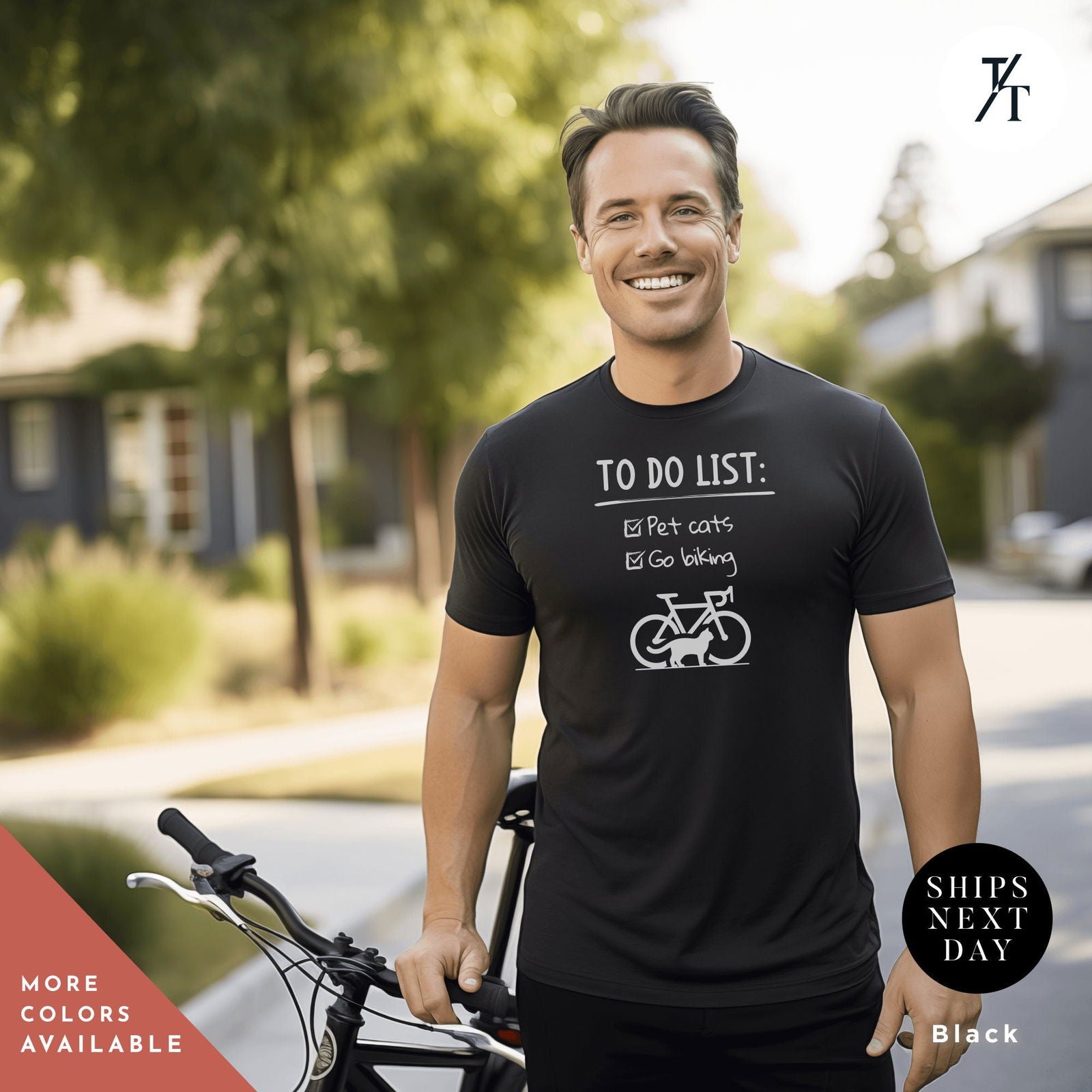Funny Bicycle Shirt. Bicycle Gift. Bike Lover Shirt. Cyclist Gift. Mountain Biker tee. Cycling tee. Unisex cyclist tShirt - Trendy/Timeless Studio
