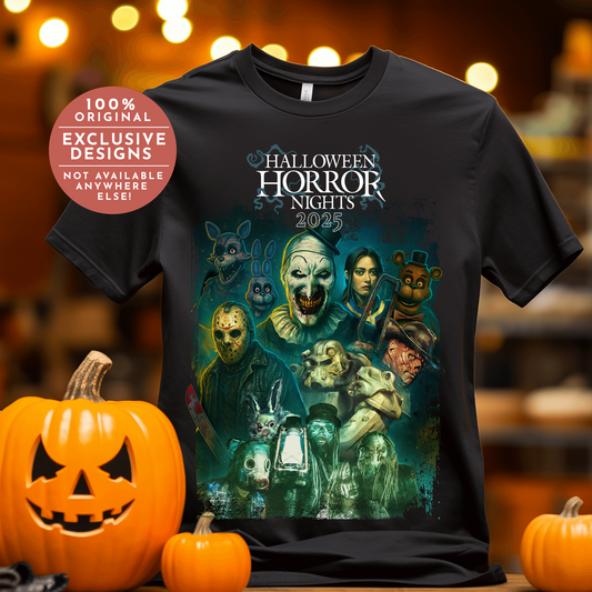 Horror Ensemble Tee - Universal Studios Halloween Horror Nights 2025 - 100% Exclusive Original Design