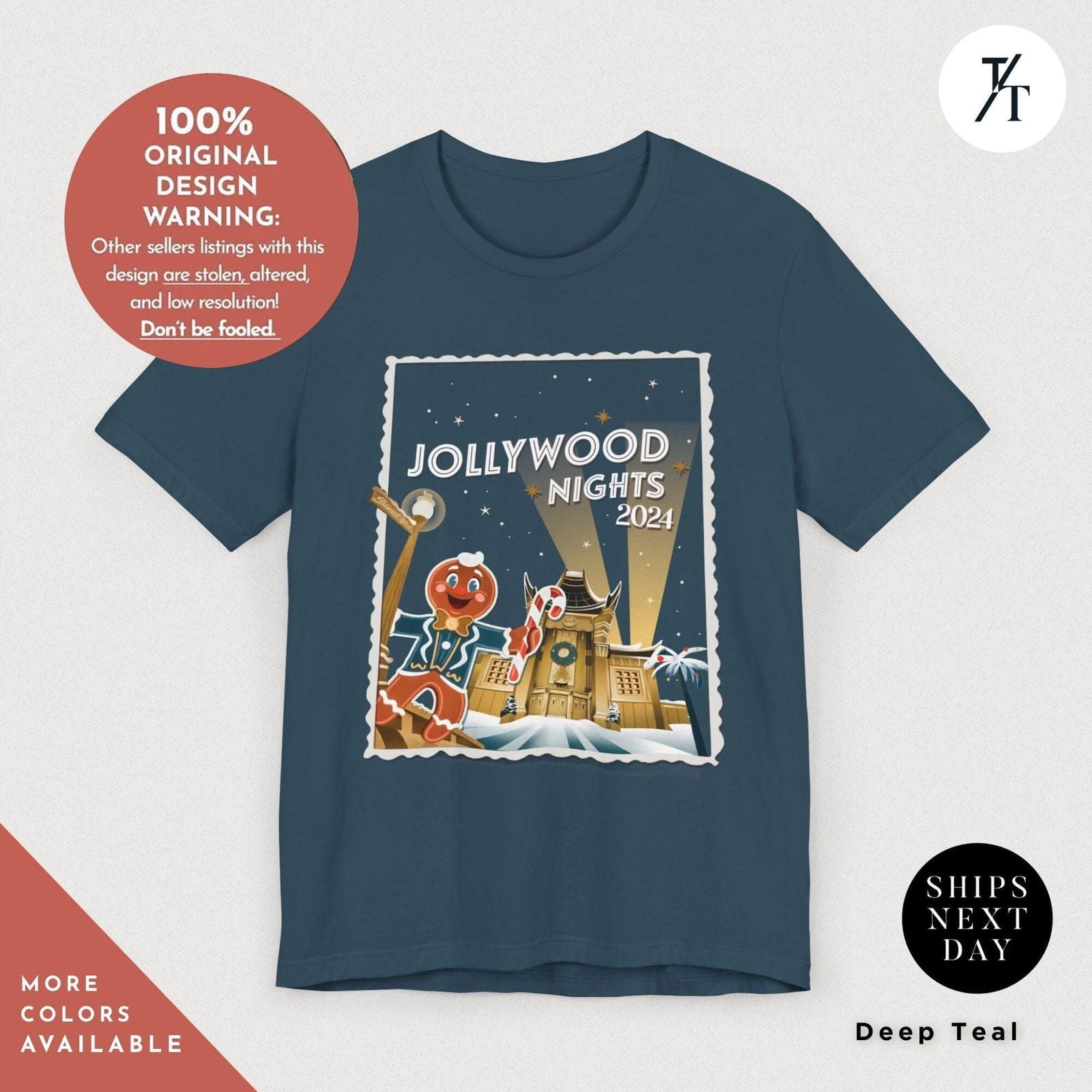 Hollywood nights 2024 christmas shirt hollywood nights shirt for Studios Holiday Matching Family Very Merry Merry Christmas 2024 Disneyworld - Trendy/Timeless Studio