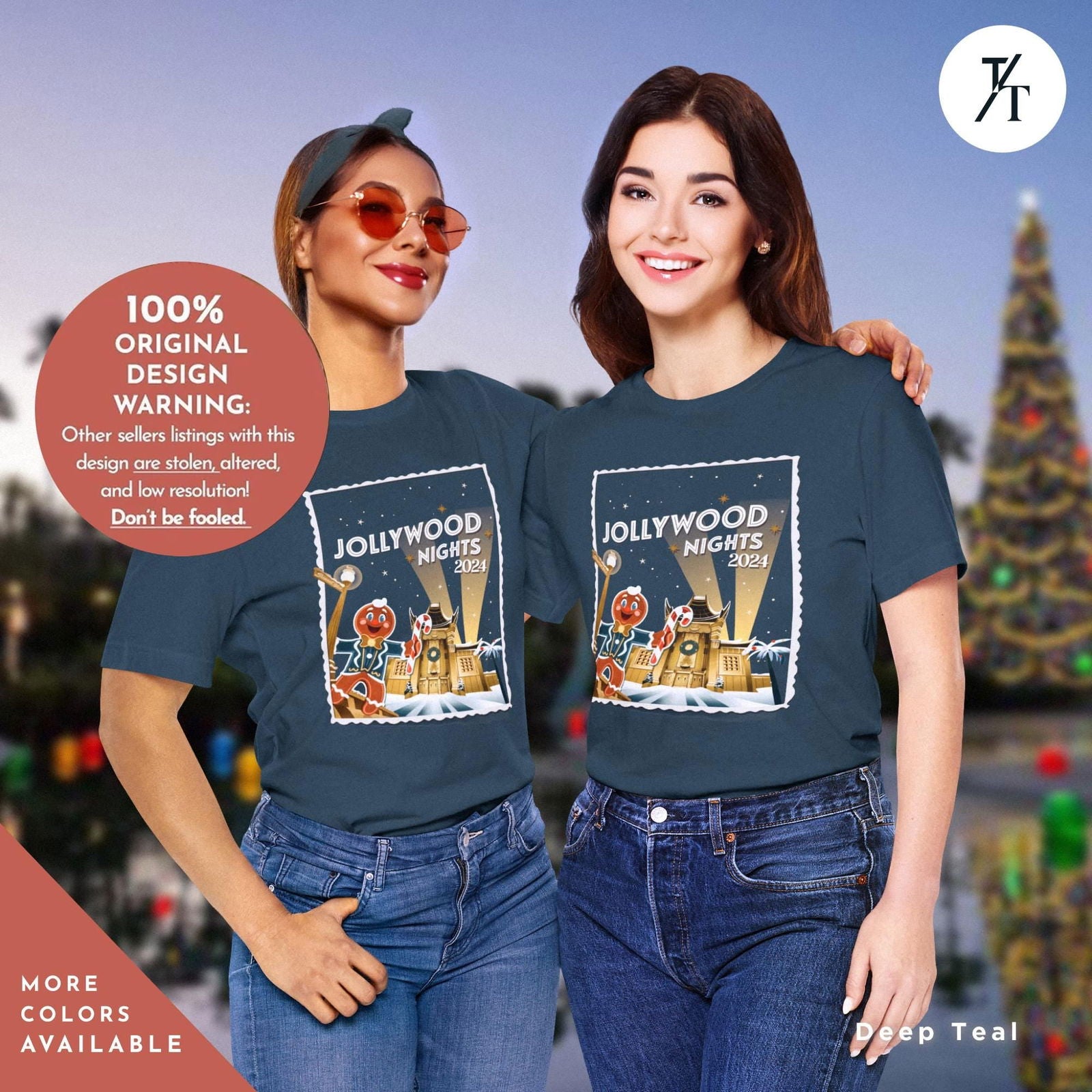 Hollywood nights 2024 christmas shirt hollywood nights shirt for Studios Holiday Matching Family Very Merry Merry Christmas 2024 Disneyworld - Trendy/Timeless Studio
