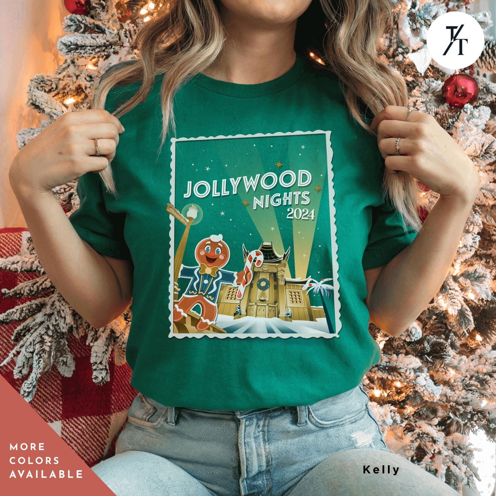 Hollywood nights 2024 christmas shirt hollywood nights shirt for Studios Holiday Matching Family Very Merry Merry Christmas 2024 Disneyworld - Trendy/Timeless Studio