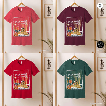Hollywood nights 2024 christmas shirt hollywood nights shirt for Studios Holiday Matching Family Very Merry Merry Christmas 2024 Disneyworld - Trendy/Timeless Studio