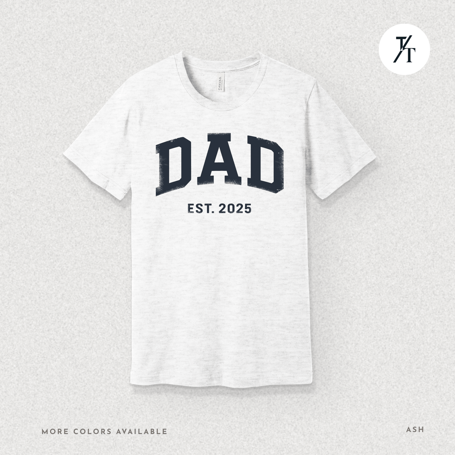 'Dad EST 2025' Vintage-style New Dad gift Father's Day Graphic T-shirt
