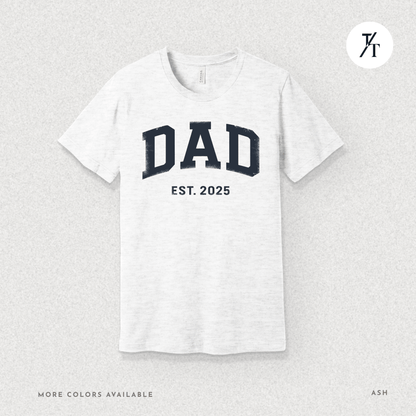 'Dad EST 2025' Vintage-style New Dad gift Father's Day Graphic T-shirt