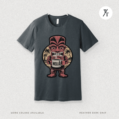 Tiki Coffee Warrior Tee – Bold Retro Island Vibes Graphic Shirt