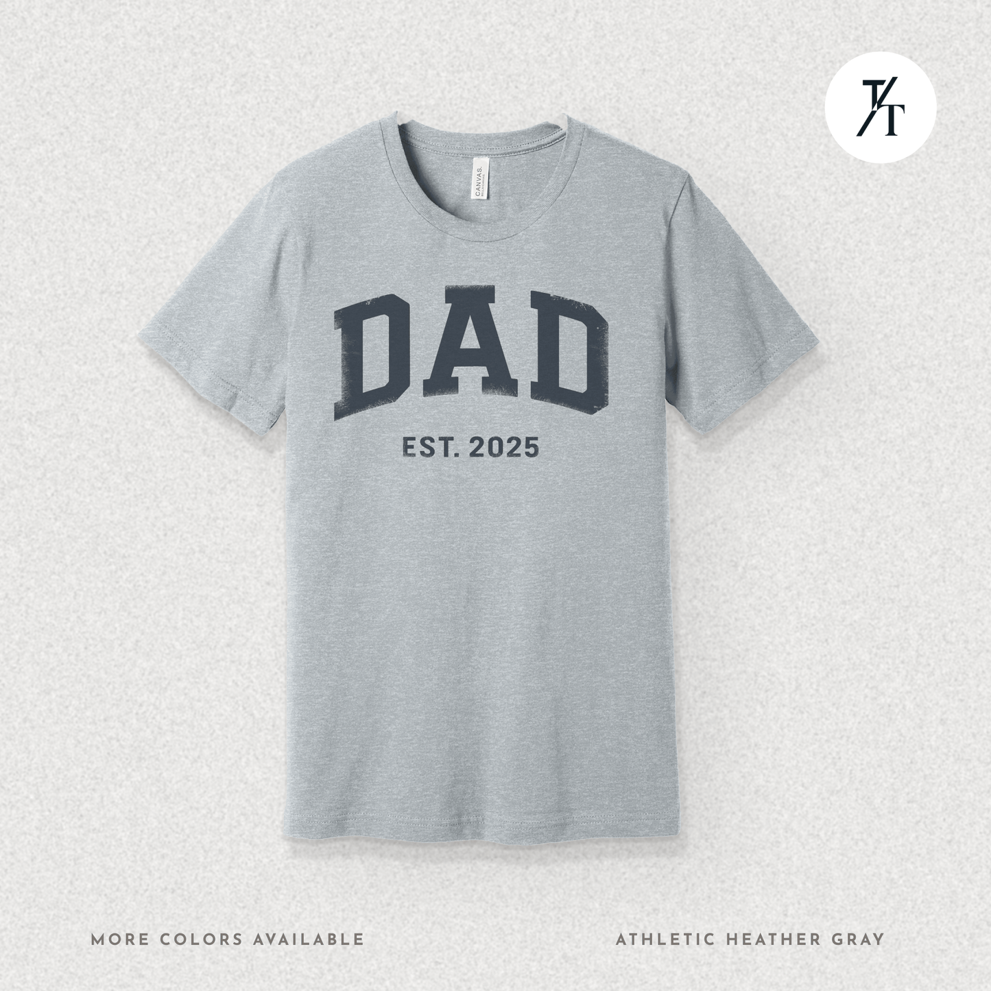 'Dad EST 2025' Vintage-style New Dad gift Father's Day Graphic T-shirt