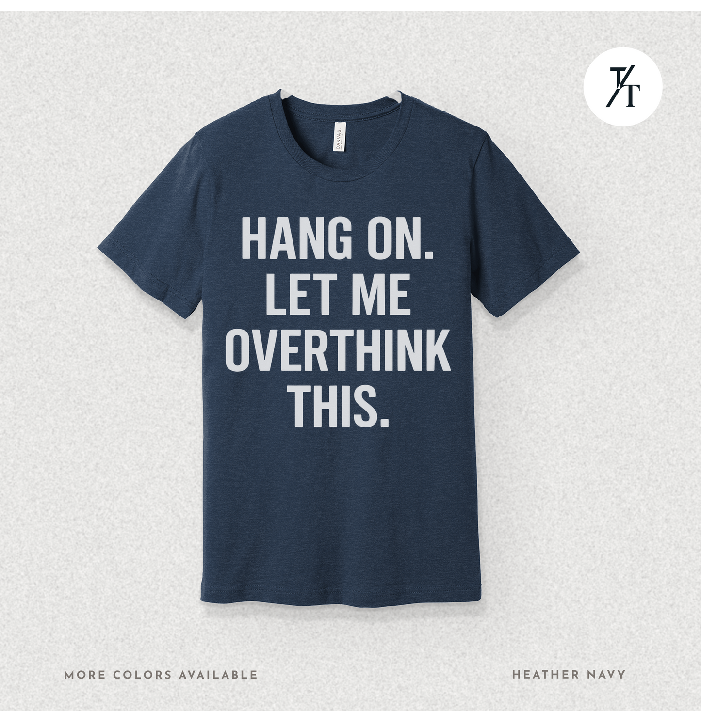 "Hang On, Let Me Overthink This" Overthink Club Tee – Funny Introvert Mental Health Shirt