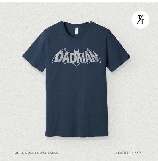DADMAN Superhero Parody Funny Father's Day Graphic Tee