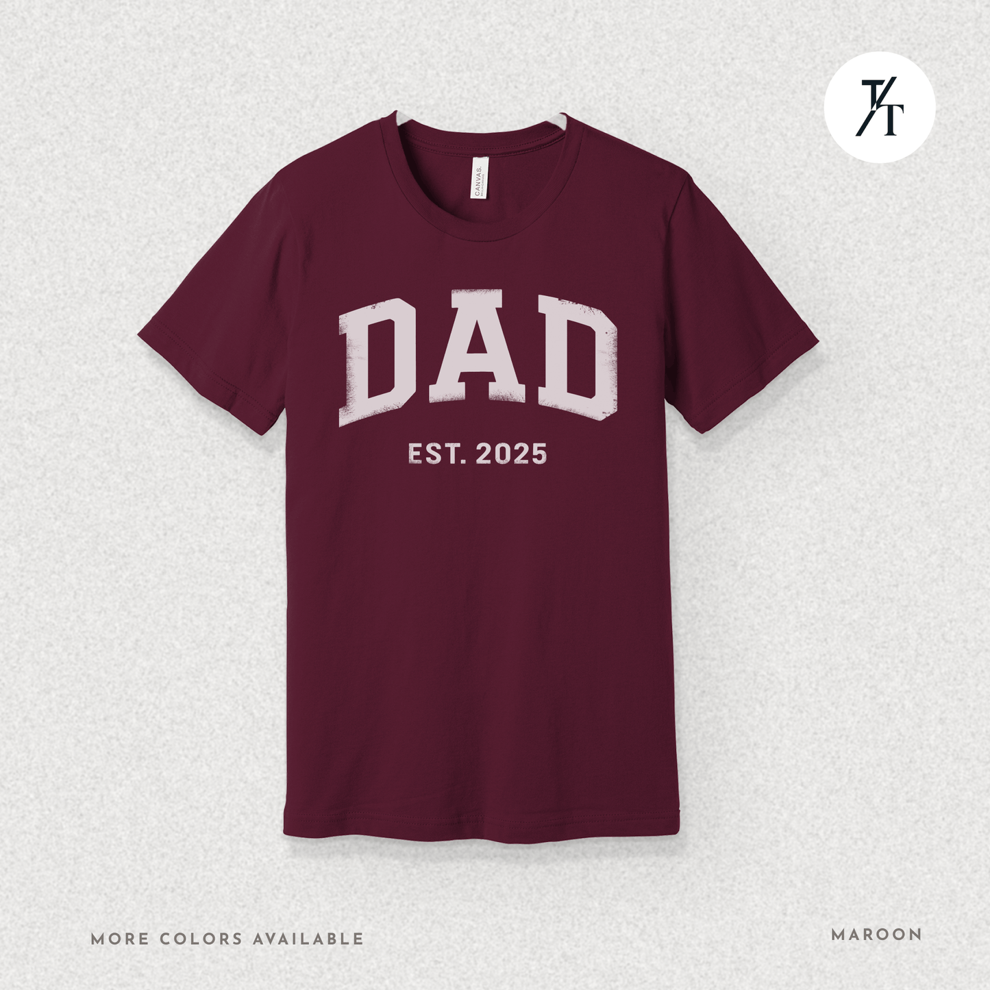 'Dad EST 2025' Vintage-style New Dad gift Father's Day Graphic T-shirt