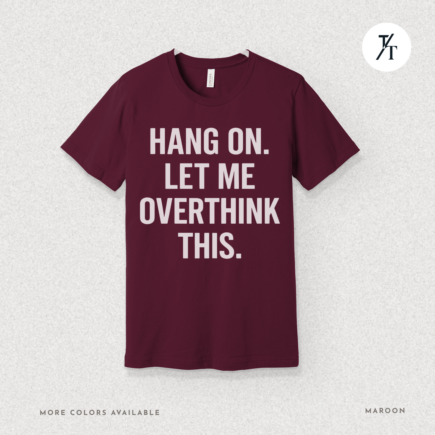 "Hang On, Let Me Overthink This" Overthink Club Tee – Funny Introvert Mental Health Shirt