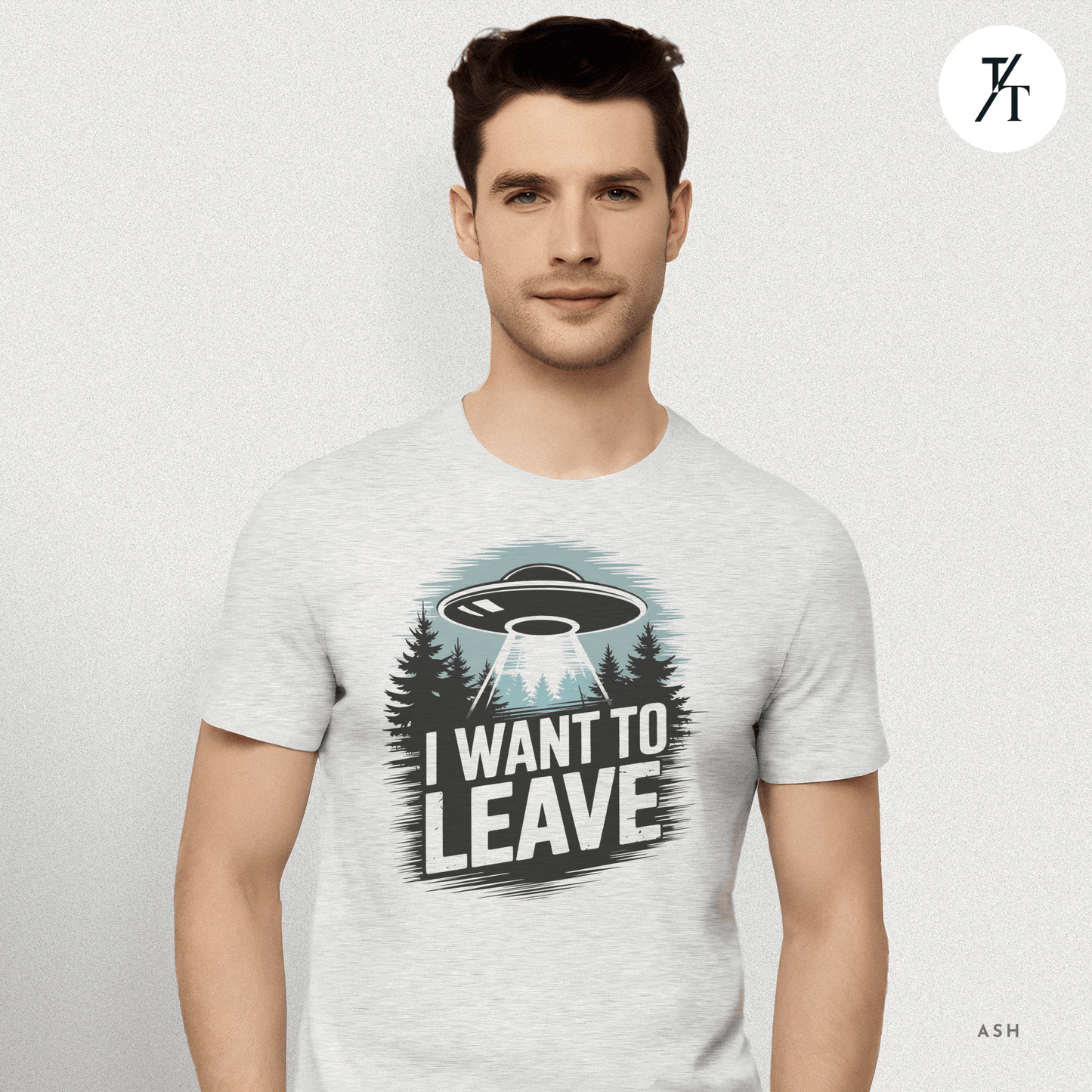 I Want To Leave UFO Tee – Funny Alien Abduction Graphic Shirt