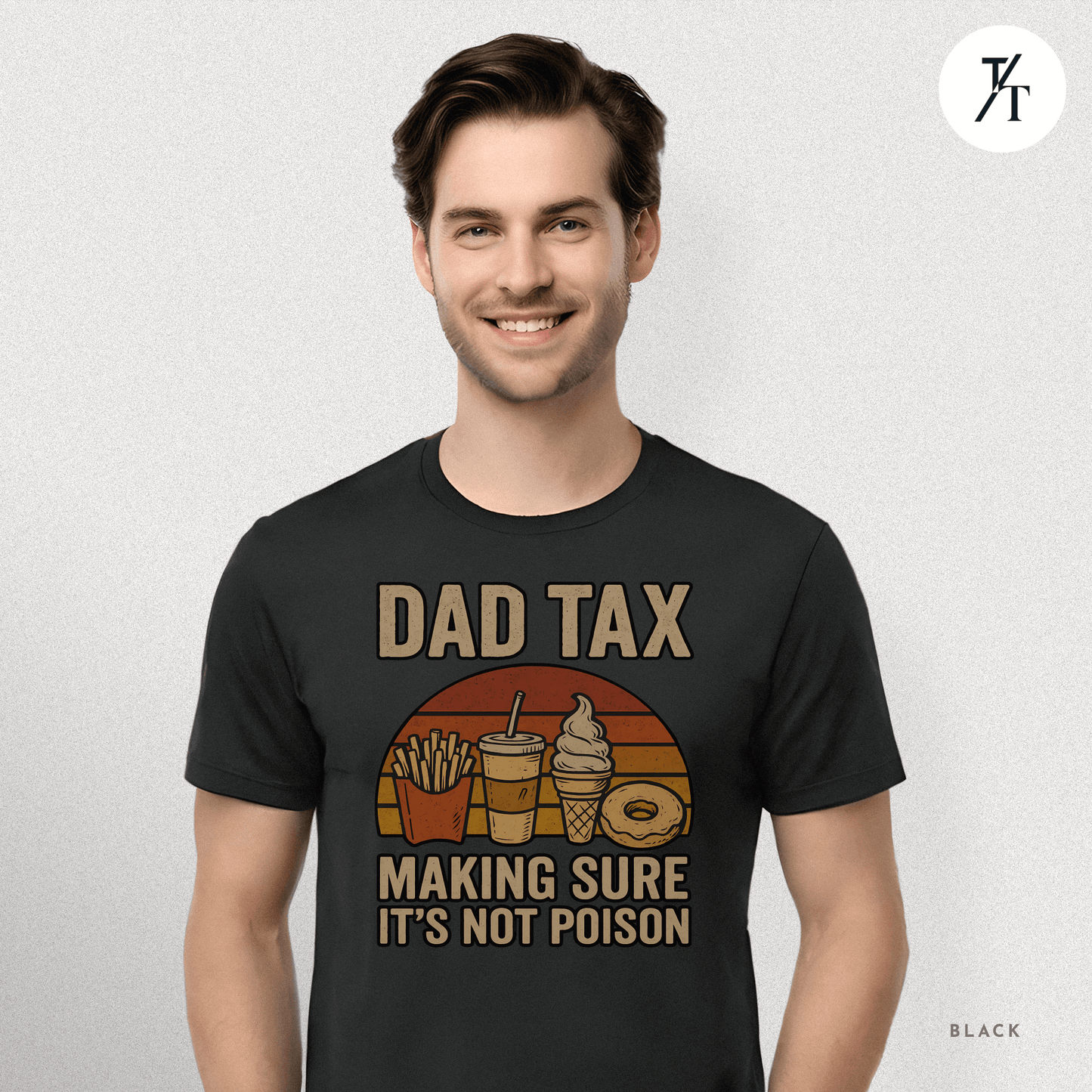 Funny 'Dad Tax' Retro Father's Day Graphic Tee for Dads
