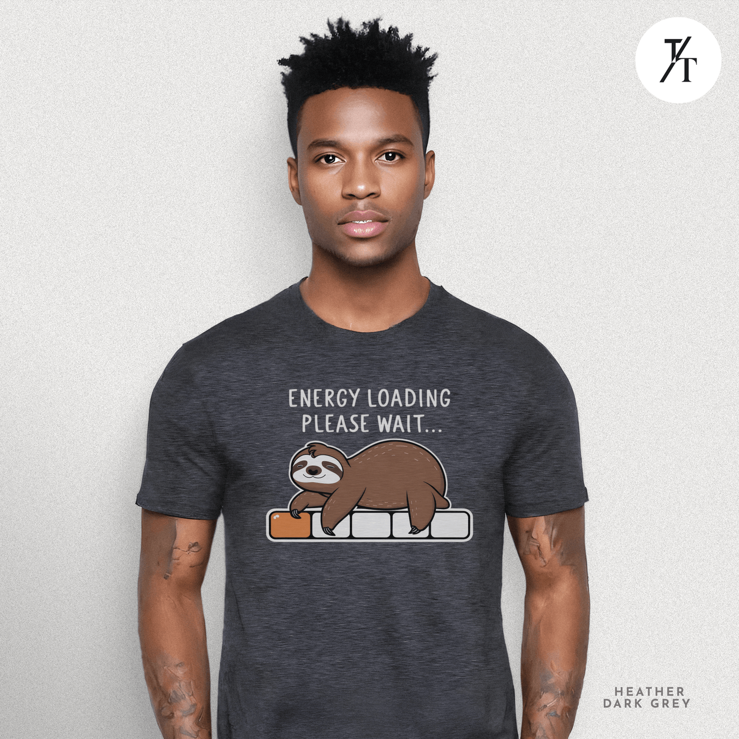 Funny Sloth 'Energy Loading' Graphic Tee