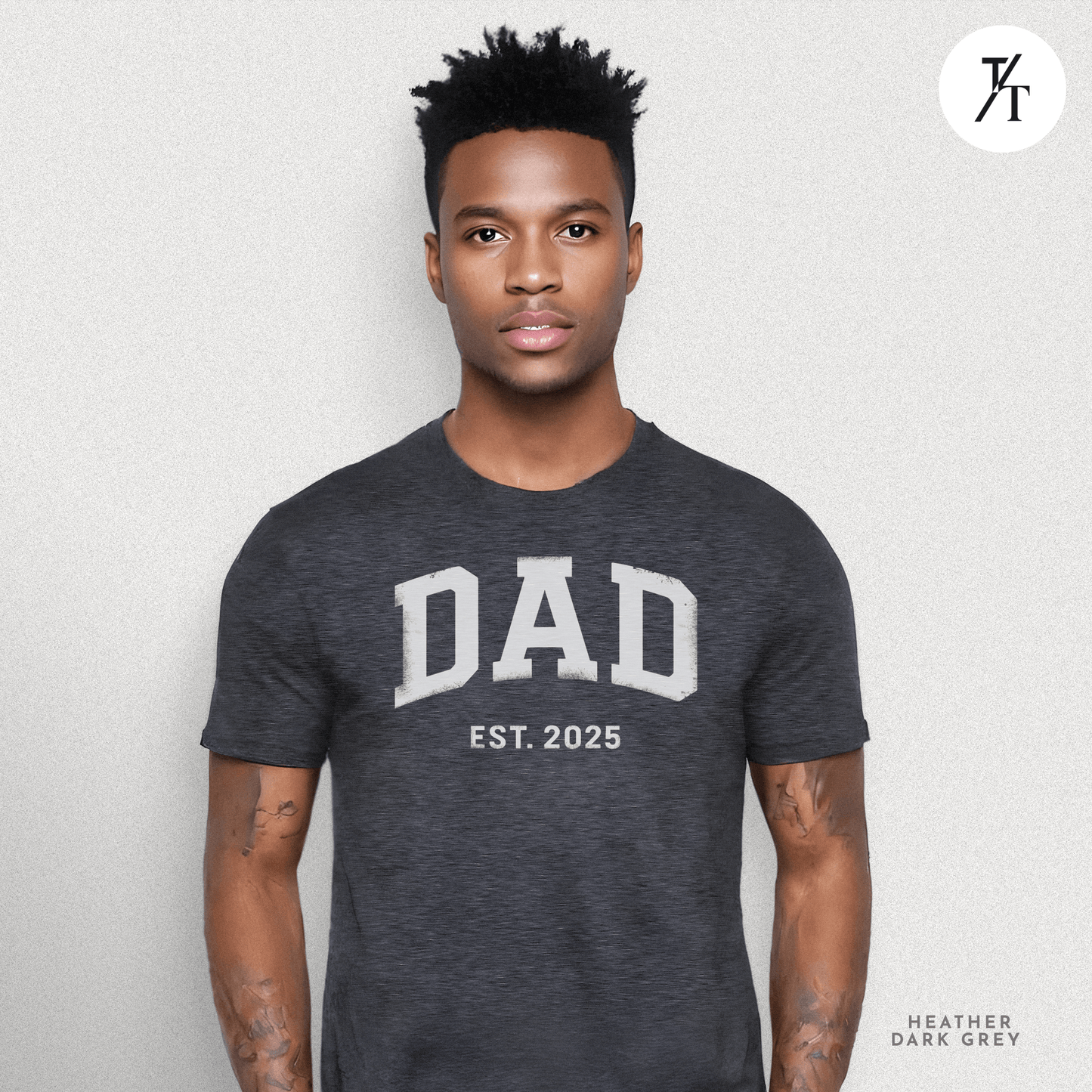 'Dad EST 2025' Vintage-style New Dad gift Father's Day Graphic T-shirt