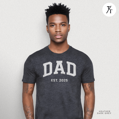 'Dad EST 2025' Vintage-style New Dad gift Father's Day Graphic T-shirt