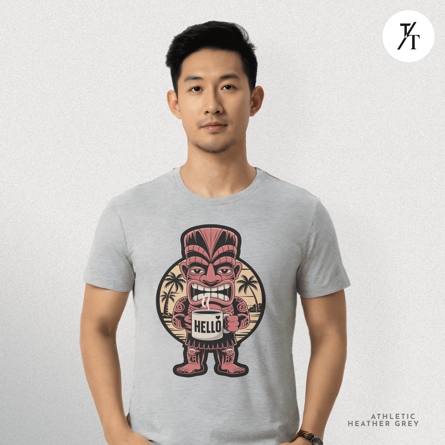 Tiki Coffee Warrior Tee – Bold Retro Island Vibes Graphic Shirt