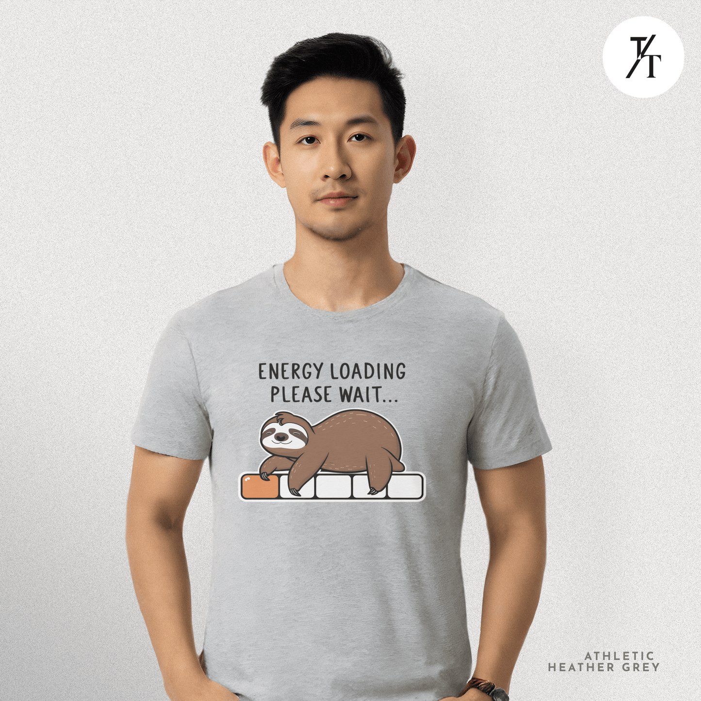 Funny Sloth 'Energy Loading' Graphic Tee