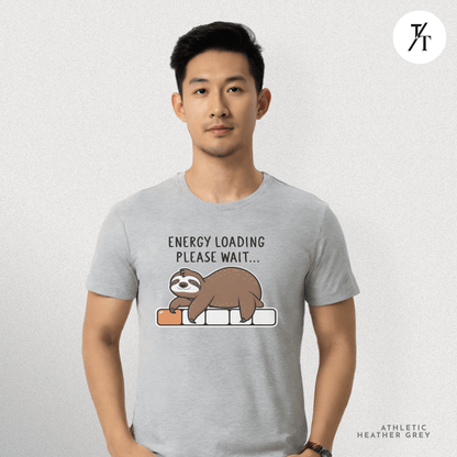 Funny Sloth 'Energy Loading' Graphic Tee