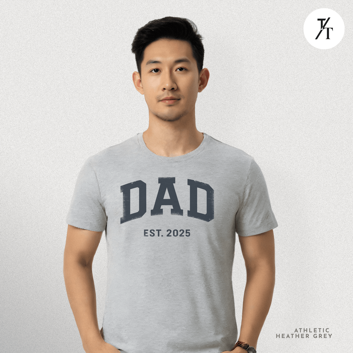 'Dad EST 2025' Vintage-style New Dad gift Father's Day Graphic T-shirt