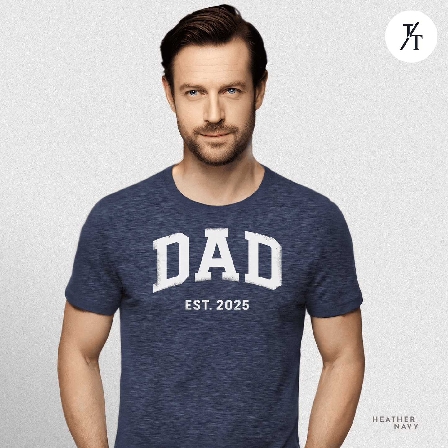 'Dad EST 2025' Vintage-style New Dad gift Father's Day Graphic T-shirt