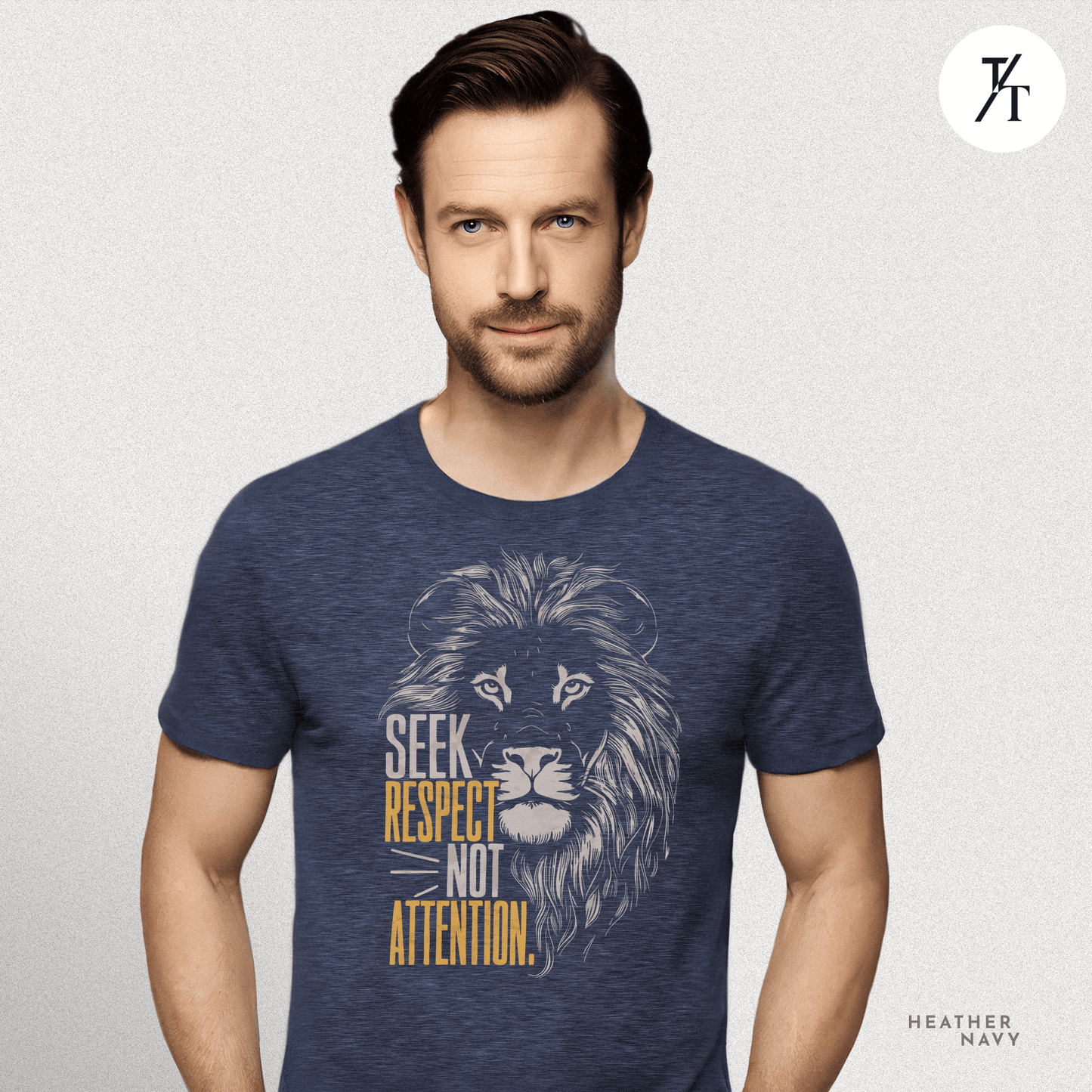 Seek Respect Not Attention Tee – Motivational Lion Graphic Shirt