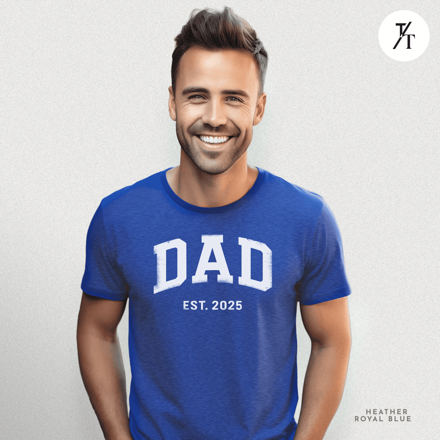 'Dad EST 2025' Vintage-style New Dad gift Father's Day Graphic T-shirt