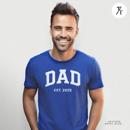 'Dad EST 2025' Vintage-style New Dad gift Father's Day Graphic T-shirt