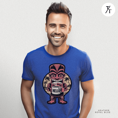 Tiki Coffee Warrior Tee – Bold Retro Island Vibes Graphic Shirt