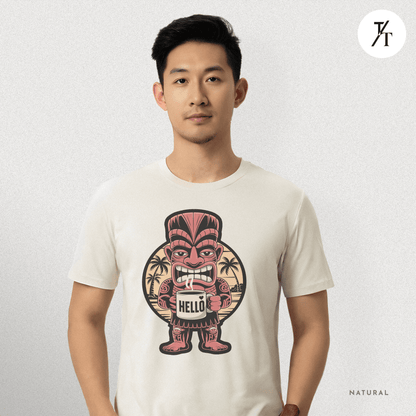 Tiki Coffee Warrior Tee – Bold Retro Island Vibes Graphic Shirt