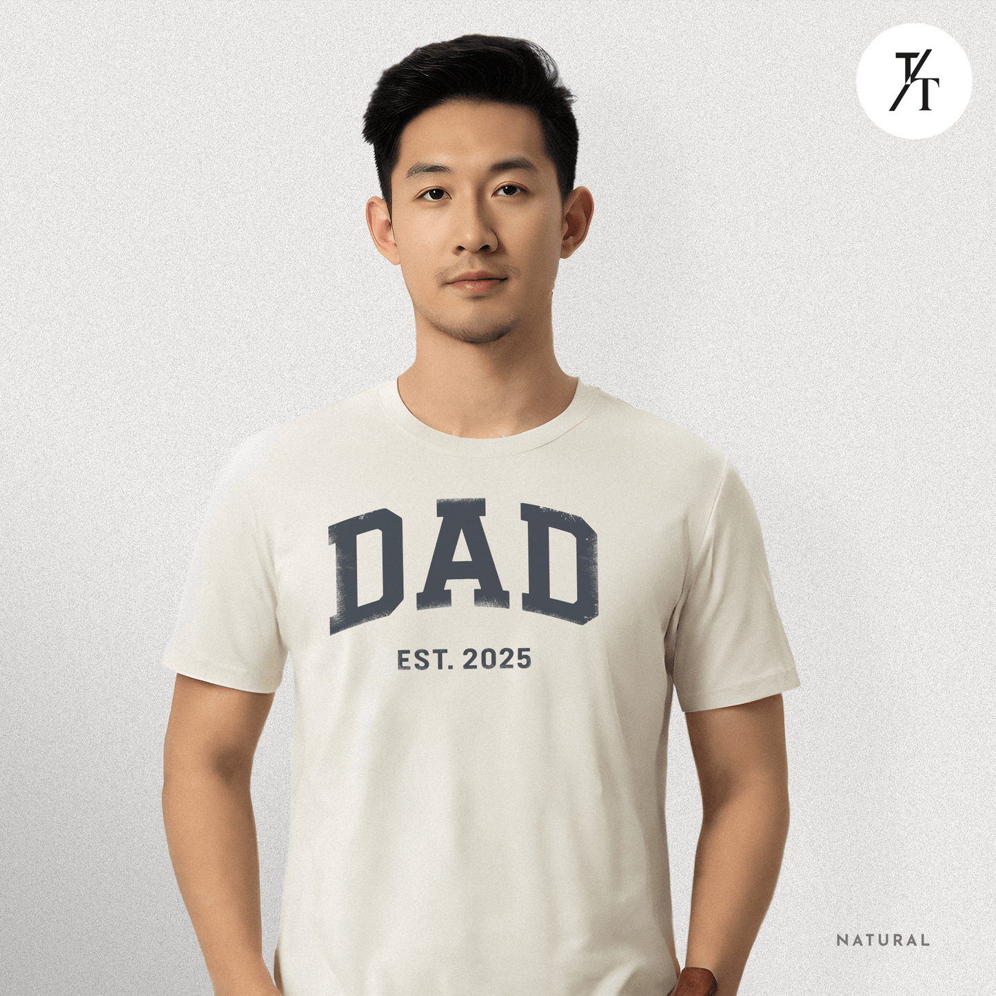 'Dad EST 2025' Vintage-style New Dad gift Father's Day Graphic T-shirt