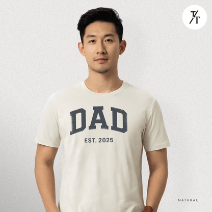 'Dad EST 2025' Vintage-style New Dad gift Father's Day Graphic T-shirt