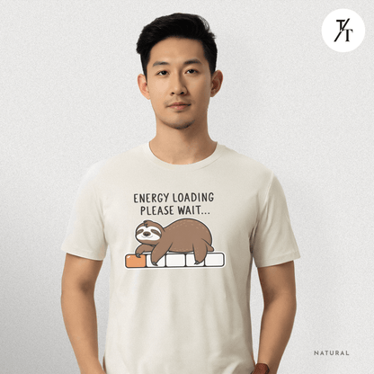 Funny Sloth 'Energy Loading' Graphic Tee