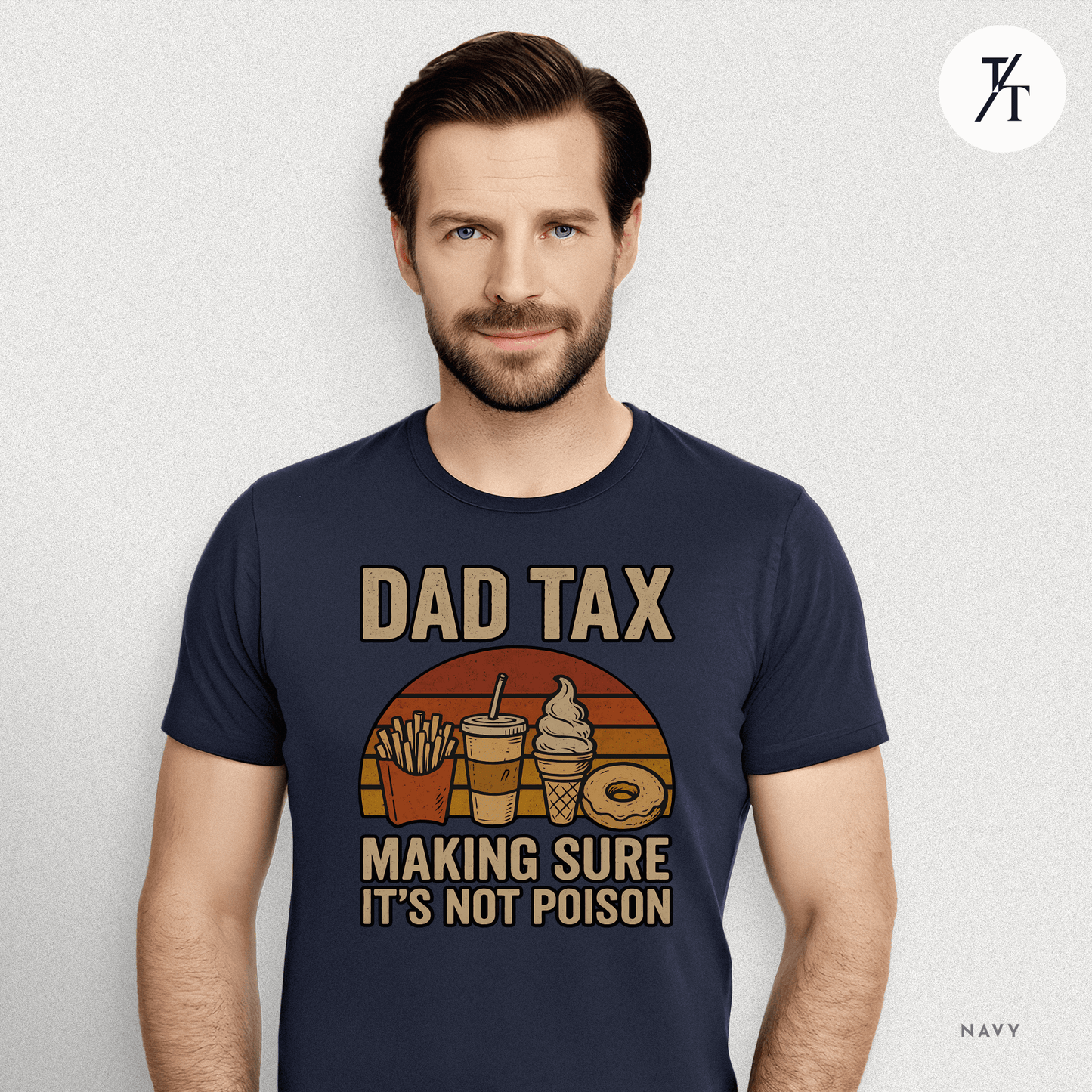 Funny 'Dad Tax' Retro Father's Day Graphic Tee for Dads