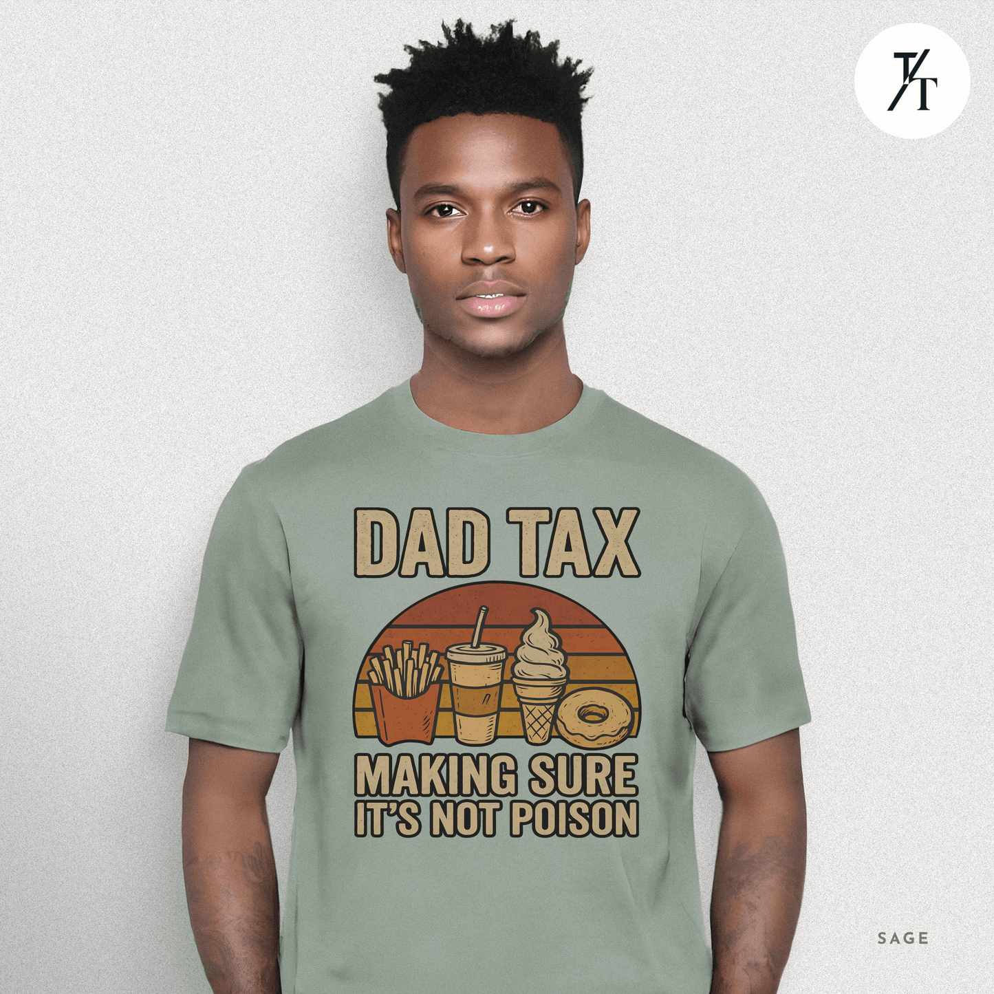Funny 'Dad Tax' Retro Father's Day Graphic Tee for Dads