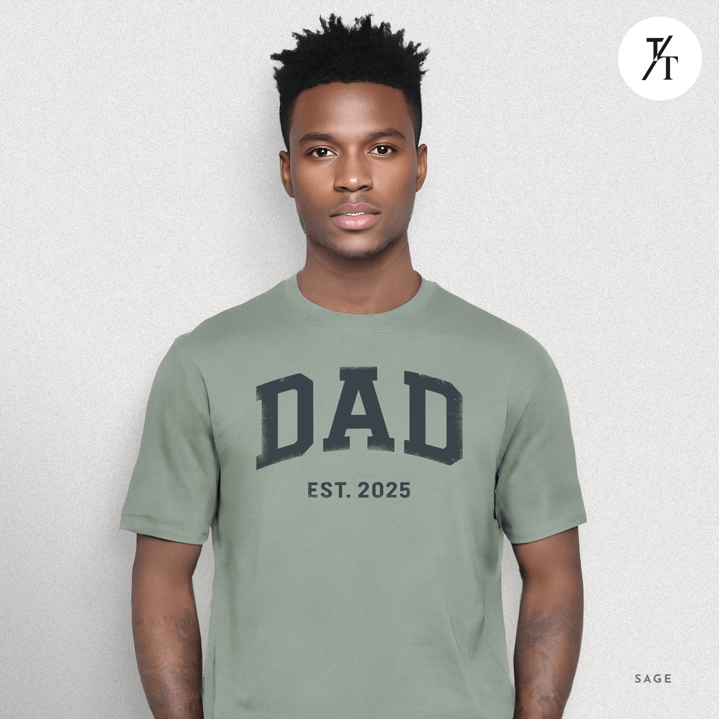 'Dad EST 2025' Vintage-style New Dad gift Father's Day Graphic T-shirt