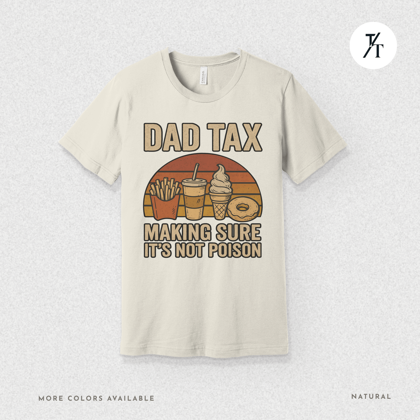 Funny 'Dad Tax' Retro Father's Day Graphic Tee for Dads