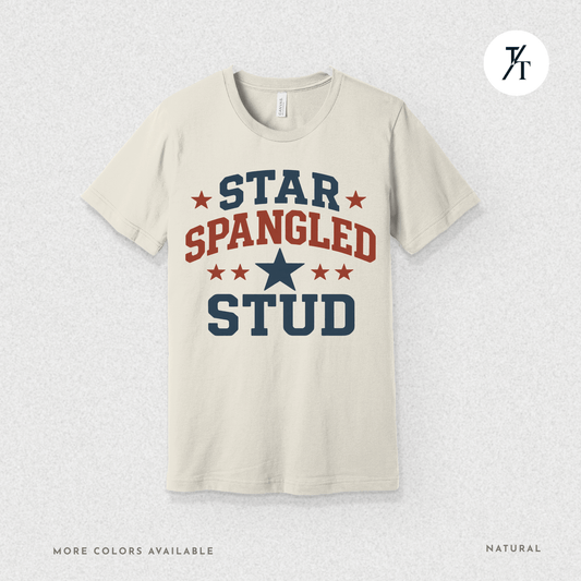 Star Spangled Stud - Funny Patriotic Men's Graphic Tee –  USA pride