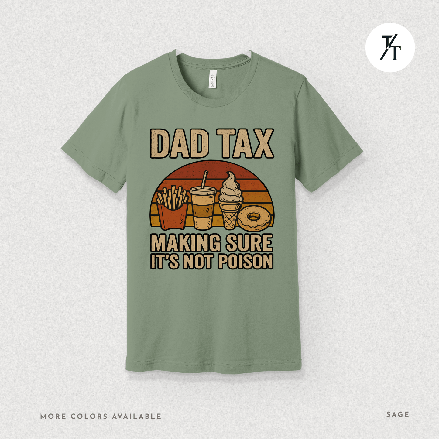 Funny 'Dad Tax' Retro Father's Day Graphic Tee for Dads