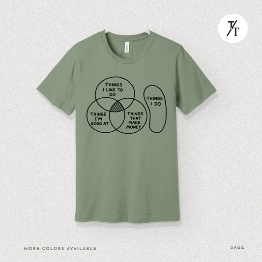 'Things I Do' Venn Diagram Funny Graphic Tee